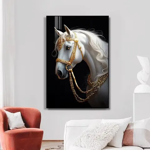 动物 单幅 装饰画 现代简约 玄关背景墙挂画 晶瓷画