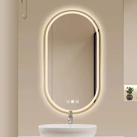 Factory Wholesale High-definition Imaging Touch LED Glowed Wall Mirror Household Room Mirror