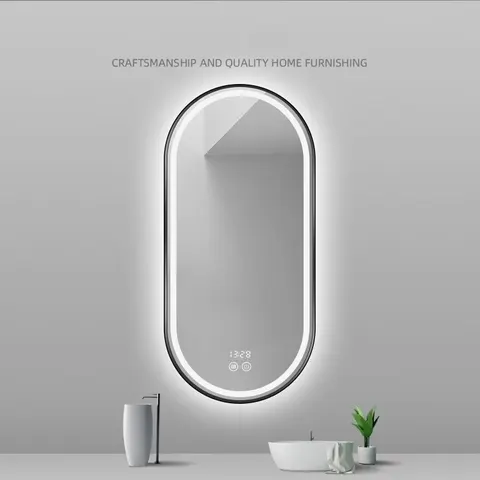 Factory Wholesale High-definition Imaging Touch LED Glowed Wall Mirror Household Room Mirror
