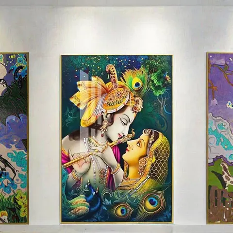 人物 单幅 装饰画 现代简约 客厅背景墙挂画 LED带灯画