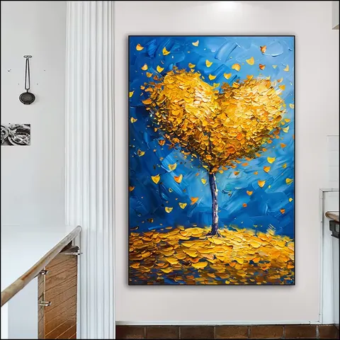 Factory Wholesale Hotel Background Wall Oil Painting Canvas Wall Painting Corridor Background Wall Crystal Porcelain Painting