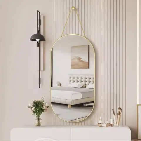 Factory Wholesale Ins Wind Student Dormitory Dressing Mirror Home Bedroom Room Mirror Wall-mounted Full-length Mirror