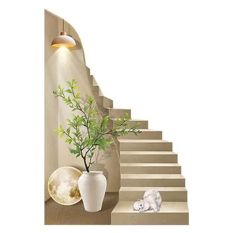 Factory Wholesale Luxury Living Room LED Light Painting Porch Crystal Porcelain Mural Background Wall Home Decor Paintings