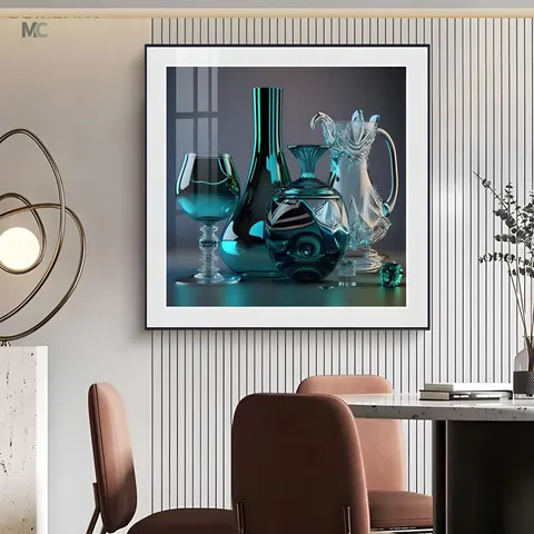Factory Wholesale Modern Home Decor Crystal Wall Art Home Decor Painting Diamond Mural Crystal Porcelain Painting