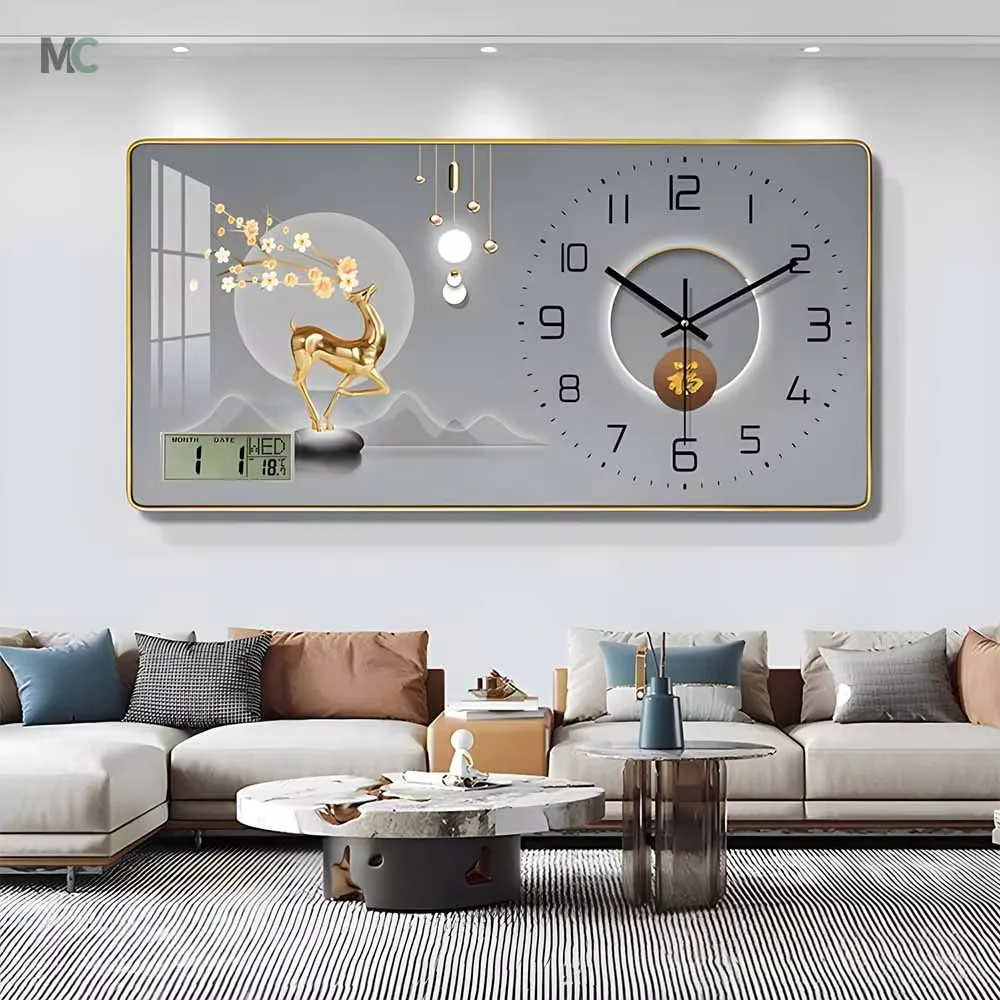 Factory Wholesale Modern Stylish Simple Calendar Wall Mural Acrylic Crystal Painting Wall Art Home Decor Paintings