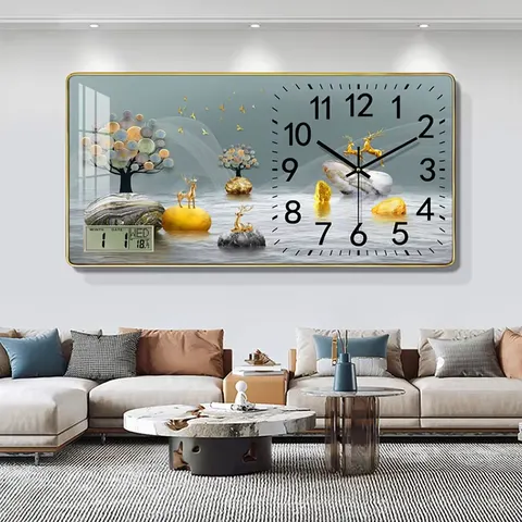 Factory Wholesale Modern Stylish Simple Calendar Wall Mural Acrylic Crystal Painting Wall Art Home Decor Paintings