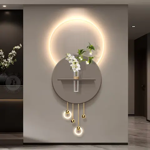 Factory Wholesale New Idea Metal Pendant Acrylic LED Painting Corridor Entrance Hall Sandstone Art Home Decor Paintings