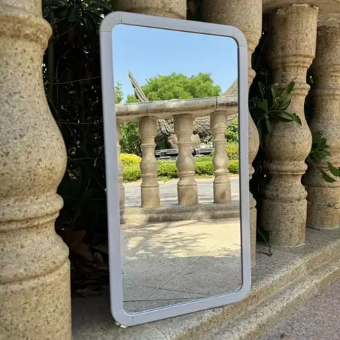 Factory Wholesale Rectangular Bathroom Hanging Mirror Plastic Simple Wind Rental Room Makeup Student Dormitory and Room Mirror