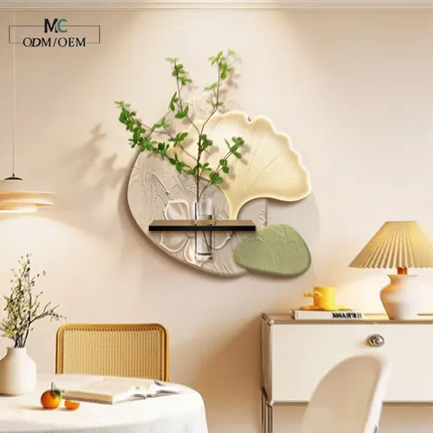 Factory Wholesale Sandstone Fabric Art Living Room Background Wall Painting Hydroponics Green Plants LED Decor Painting