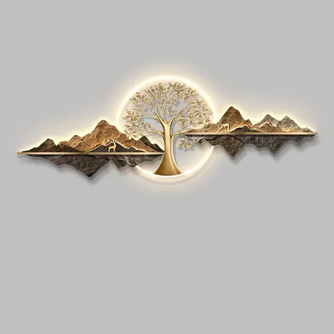 抽象 单幅 装饰画 现代简约 客厅背景墙挂画 LED带灯画