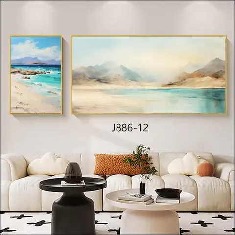 Fashion Design Landscape Sofa Background Wall Art Home Decor Painting Hotel Bedside Crystal Porcelain Painting