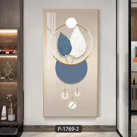 Feather Porch Decorative Painting Modern High-end Living Room Corridor Aisle Mural Vertical Background Wall Painting