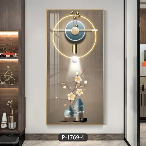 Feather Porch Decorative Painting Modern High-end Living Room Corridor Aisle Mural Vertical Background Wall Painting