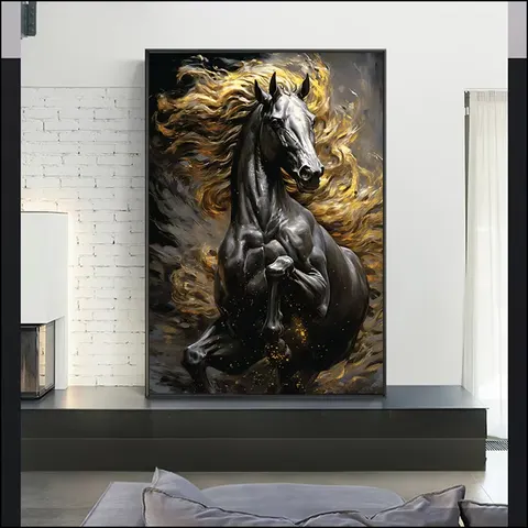 动物 单幅 装饰画 现代简约 卧室背景墙挂画 LED带灯画