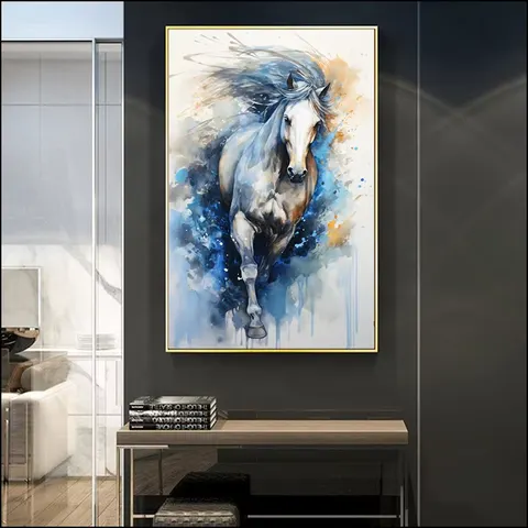 动物 单幅 装饰画 现代简约 卧室背景墙挂画 LED带灯画