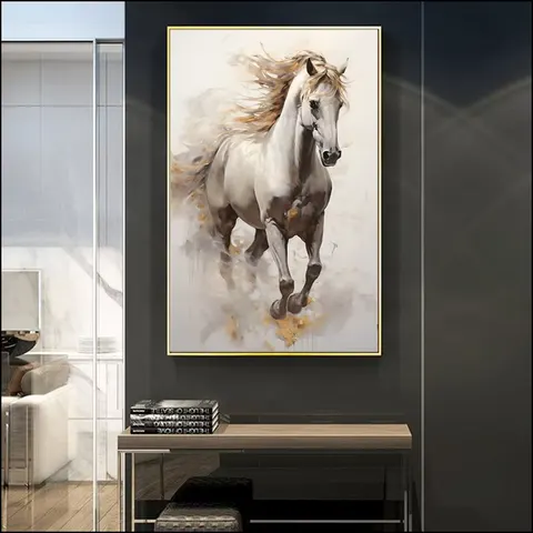 动物 单幅 装饰画 现代简约 卧室背景墙挂画 LED带灯画