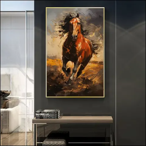 动物 单幅 装饰画 现代简约 卧室背景墙挂画 LED带灯画