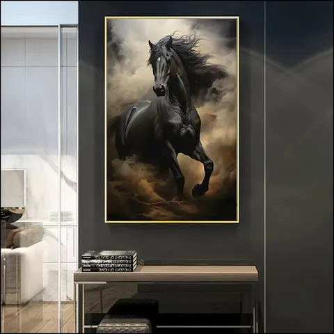 动物 单幅 装饰画 现代简约 卧室背景墙挂画 LED带灯画
