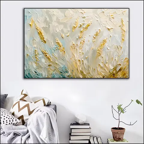 Freehand Painting Nine Fish Picture Texture Sense Living Room Decorative Painting New Chinese Koi Porch Art Home Decor Painting
