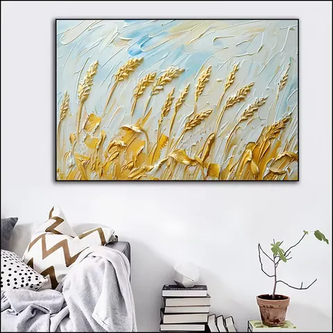 Freehand Painting Nine Fish Picture Texture Sense Living Room Decorative Painting New Chinese Koi Porch Art Home Decor Painting