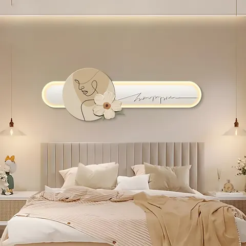 French Cream Style Bedroom Hanging Pictures Above the Bed Crystal Porcelain Painting Wall Art Home Decor Painting