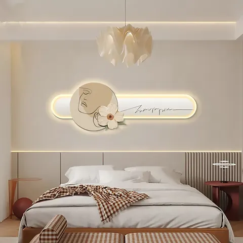 French Cream Style Bedroom Hanging Pictures Above the Bed Crystal Porcelain Painting Wall Art Home Decor Painting