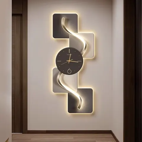 Functional Electric Suspension Design, Landscape Style, Art Deco, Acrylic, Crystal, Ceramic, Metal, Lamps, Clocks, Wall Art