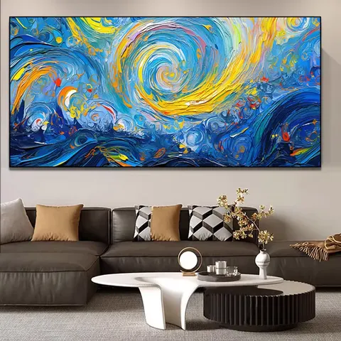 抽象 单幅 装饰画 现代简约 客厅背景墙挂画 手绘油画