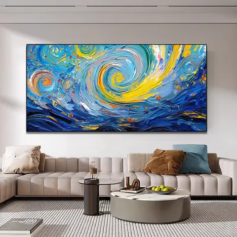 抽象 单幅 装饰画 现代简约 客厅背景墙挂画 手绘油画