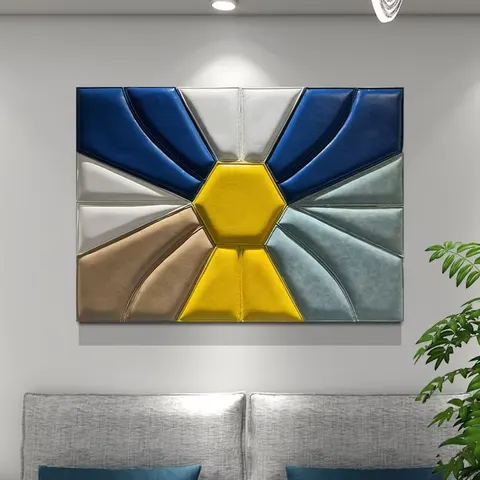 抽象 单幅 装饰画 现代简约 客厅背景墙挂画 手工皮雕