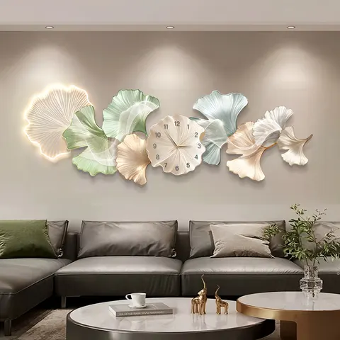 银杏 单幅 装饰画 现代简约 客厅背景墙挂画 LED带灯画