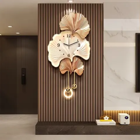 Ginkgo Leaves Metal Pendant Art Home Decor Painting UV Engraving Glowed LED Painting