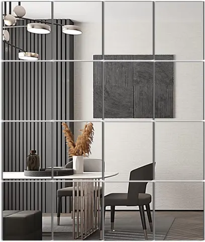 Glass Fulllength Wall and Bedroom Mirror Brick Home Gym Mirror Wall Splicing Bathroom and Room Mirror