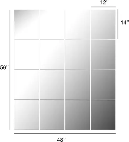 Glass Fulllength Wall and Bedroom Mirror Brick Home Gym Mirror Wall Splicing Bathroom and Room Mirror