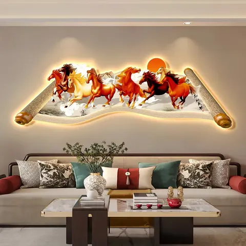 Glowed LED Decor Painting Television Sofa Background Wall Art Home Glowed Decor Painting