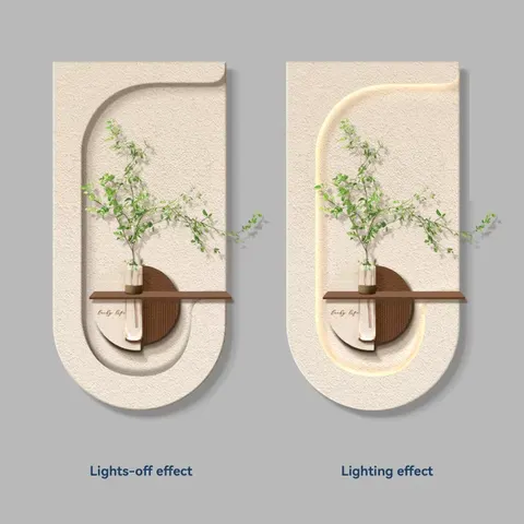 Glowed LED Painting Hydroponic Green Plant Mural Creativity Sandstone Entrance Hall Art Decor Painting