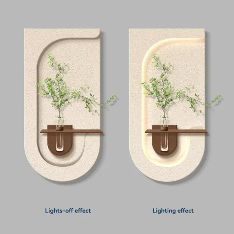 Glowed LED Painting Hydroponic Green Plant Mural Creativity Sandstone Entrance Hall Art Decor Painting
