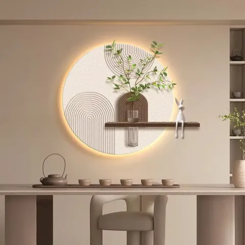 植物 单幅 装饰画 现代简约 餐厅背景墙挂画 砂岩浮雕