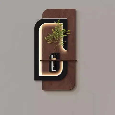 Hall Art Decor Painting Hydroponic Green Plants High-end Personality Abstract Wall Painting Corridor Sandstone Led Painting
