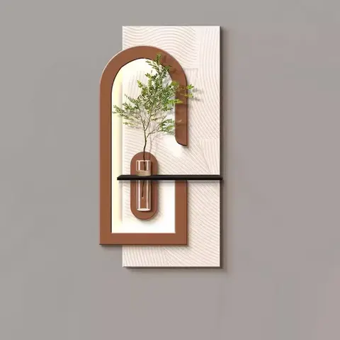 Hall Art Decor Painting Hydroponic Green Plants High-end Personality Abstract Wall Painting Corridor Sandstone Led Painting