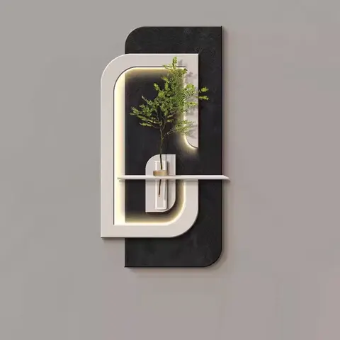 Hall Art Decor Painting Hydroponic Green Plants High-end Personality Abstract Wall Painting Corridor Sandstone Led Painting