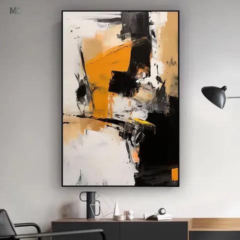 Hallway Texture Living Room Abstract Brown Wall Decor Paintings Geometric Dining Room Wall Crystal Porcelain Painting