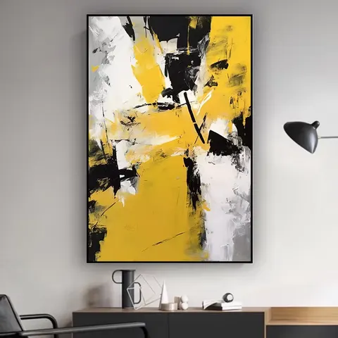 Hallway Texture Living Room Abstract Brown Wall Decor Paintings Geometric Dining Room Wall Crystal Porcelain Painting