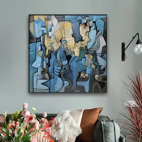 抽象 单幅 装饰画 现代简约 卧室背景墙挂画