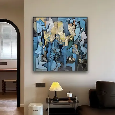 抽象 单幅 装饰画 现代简约 卧室背景墙挂画