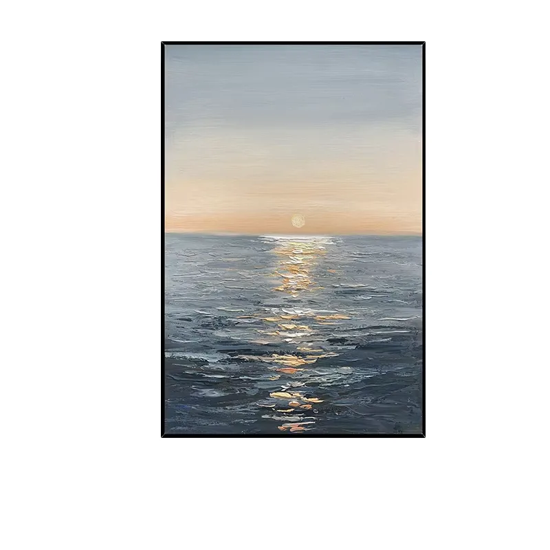 海浪 单幅 装饰画 现代简约 餐厅背景墙挂画 手绘油画