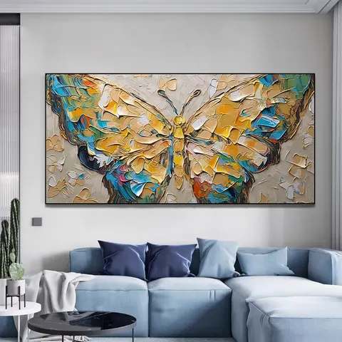 抽象 单幅 装饰画 现代简约 客厅背景墙挂画 手绘油画