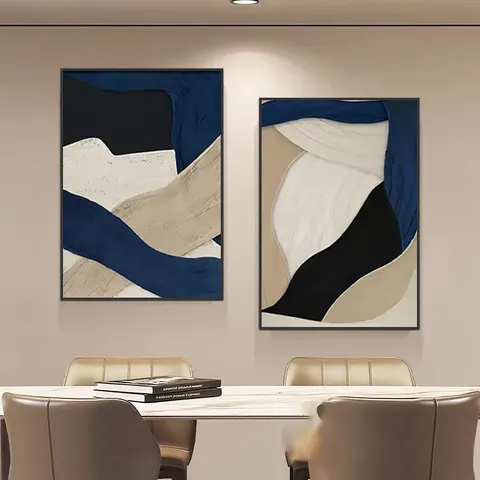 抽象 单幅 装饰画 现代简约 客厅背景墙挂画 手绘油画