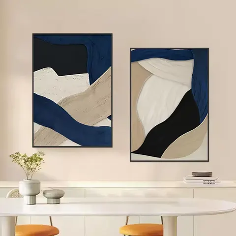 抽象 单幅 装饰画 现代简约 客厅背景墙挂画 手绘油画