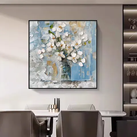 Hand-painted Three-dimensional Flower Painting Living Room Bedroom Decorative Painting Into the Porch Wall Art Decoration